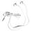 Wireless Xcessories 3.5mm Stereo Earbud Headset for Apple iPhone / BlackBerry Curve - White